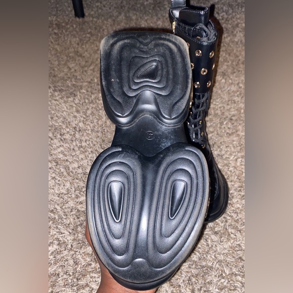 vivianly Round Toe Platform Mid Calf Boots Pull-on Chunky Zipper Ankle Booties - Picture 3 of 4